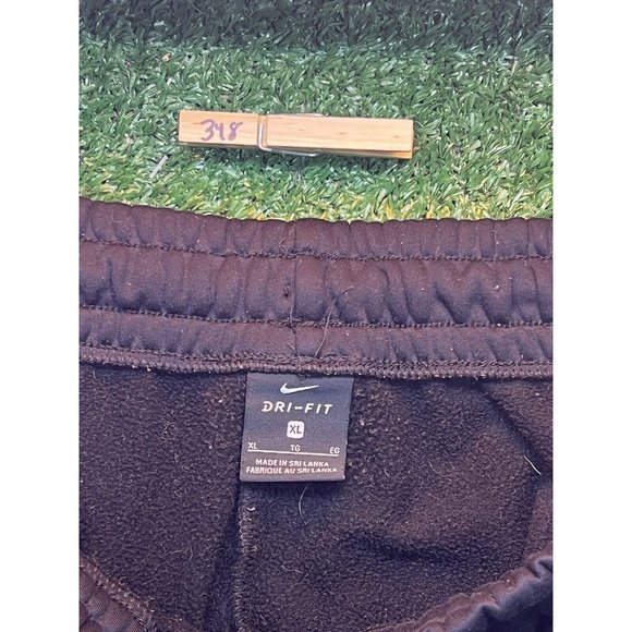 Vintage Nike Y2K Black Mens Sweatpants size XL Tapered Leg Embroidered Logo - Picture 3 of 5